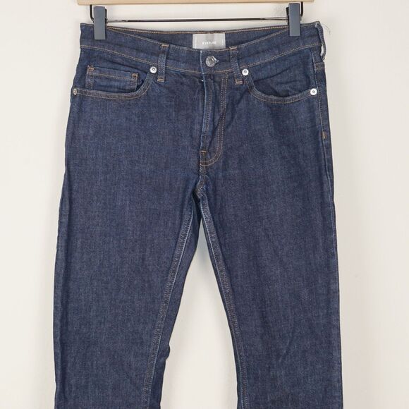 Everlane Mid Rise Skinny Ankle Dark Wash Indigio Blue Jeans Womens Sz 26 Ankle - Picture 2 of 7